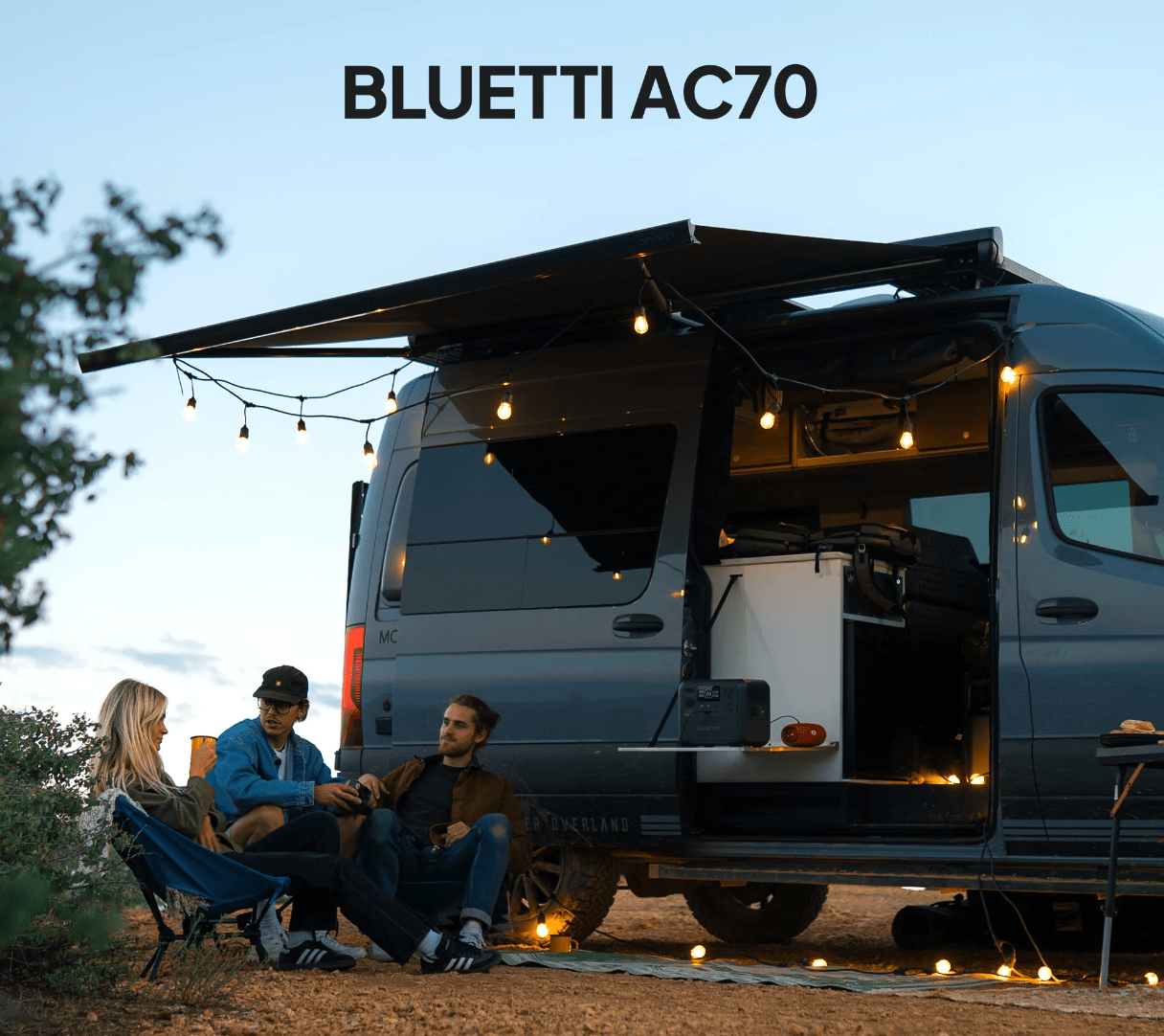 Bluetti AC70P Portable Power Station Bundle - Battery capacity 864Wh